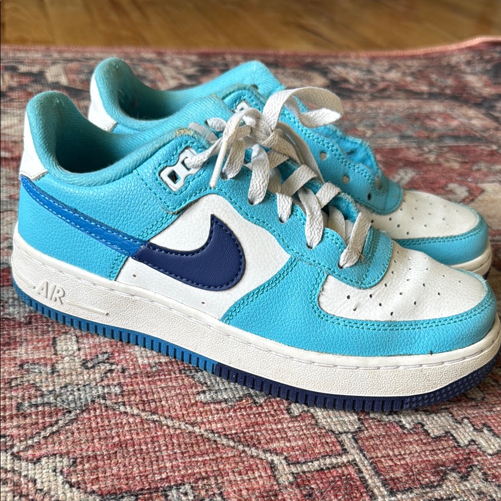 Nike Air Force 1 Low Blue And White Sneakers